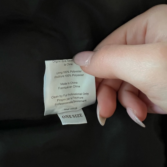 Women’s Cropped Black Faux Fur Jacket - Picture 3 of 5